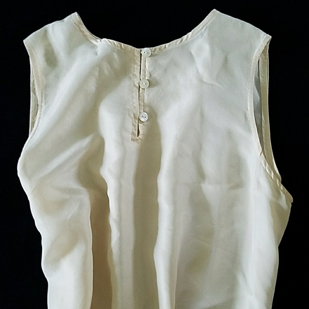 100% silk cream color top by THE LIMITED